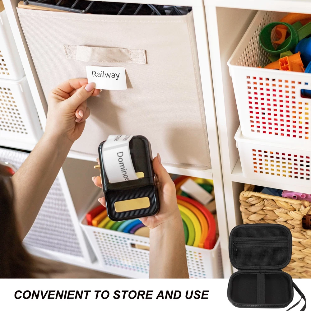 Label Maker Case for Machine - 2 Pack Black Protective Cover Label Maker Case for Machine - 2 Pack Black Protective Cover