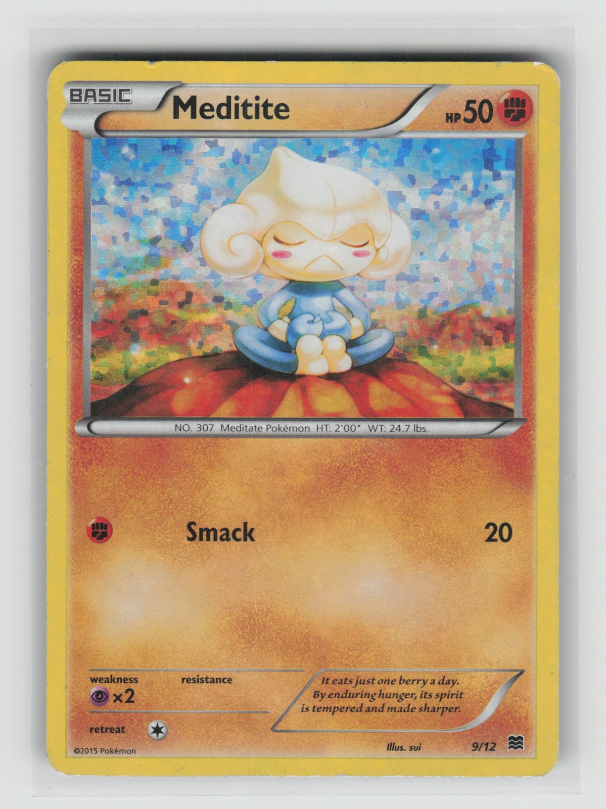 Pokemon Meditite - 9/12 Promo McDonald's Promos 2015 009/012 MP