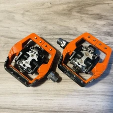 Wellgo WPD-103 Orange Platform Clipless Pedals 9/16 No Cleats