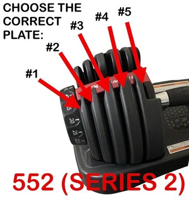 Bowflex SelectTech 552 Series 2 Dumbbell Replacement Weight Plates 1 2 3 4 5