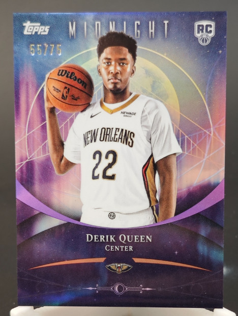 Derik Queen 2025-26 Topps Midnight 55/75 Dusk Rookie RC Pelicans #73
