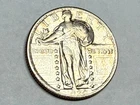 1920 STANDING LIBERTY silver U.S. QUARTER. Flashy AU. #md1