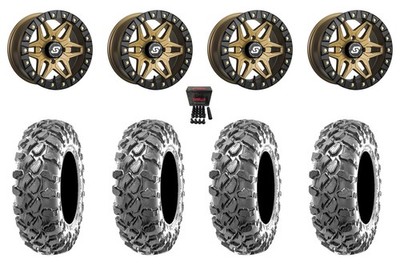 Sedona Split 6 Bdlk 14'' Wheels Br 27'' Workzone Tires Honda Rincon Rancher