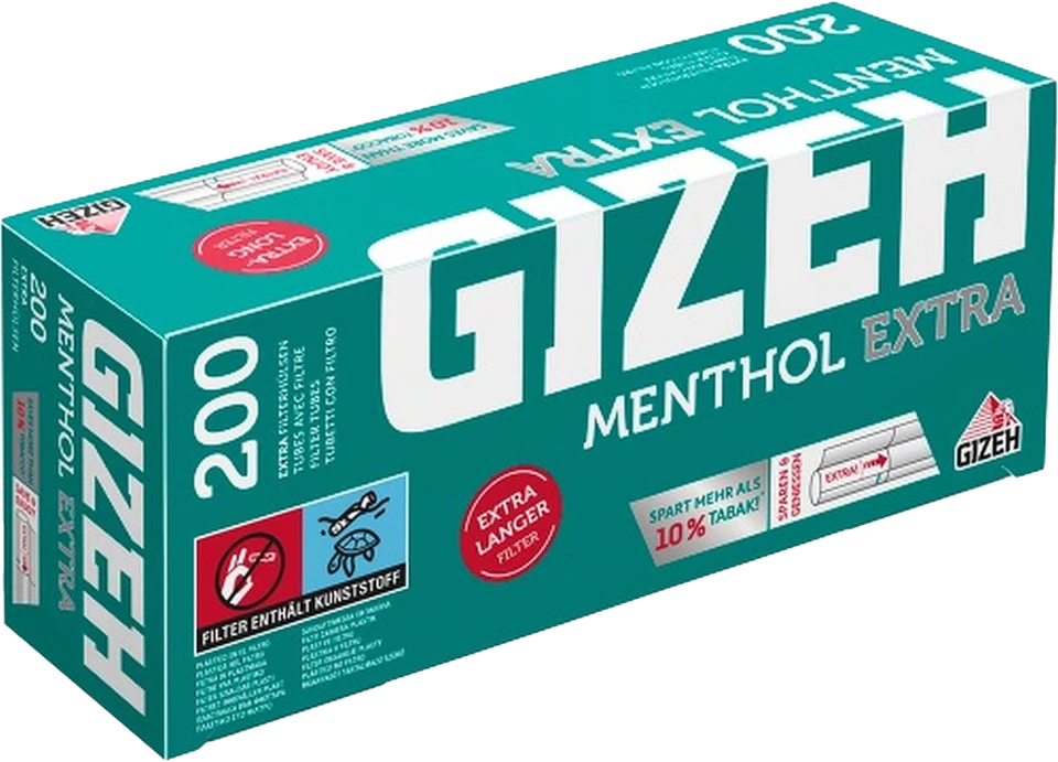 1x Gizeh Menthol Extra Hülsen 200