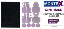 Montex 1/48 REPUBLIC F-84F THUNDERSTREAK CANOPY PAINT MASK Hobby Boss