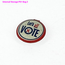Vintage Let's All VOTE Button Pinback Political Civic Duty Memorabilia