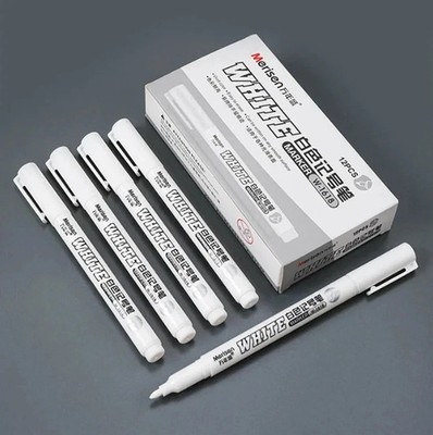 White Waterproof Permanent Paint Marker Pens for Metal Wood Fabric**