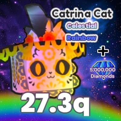 Rainbow Catrina Cat (Pinata Maze Event) + 5M Diamonds. PS99
