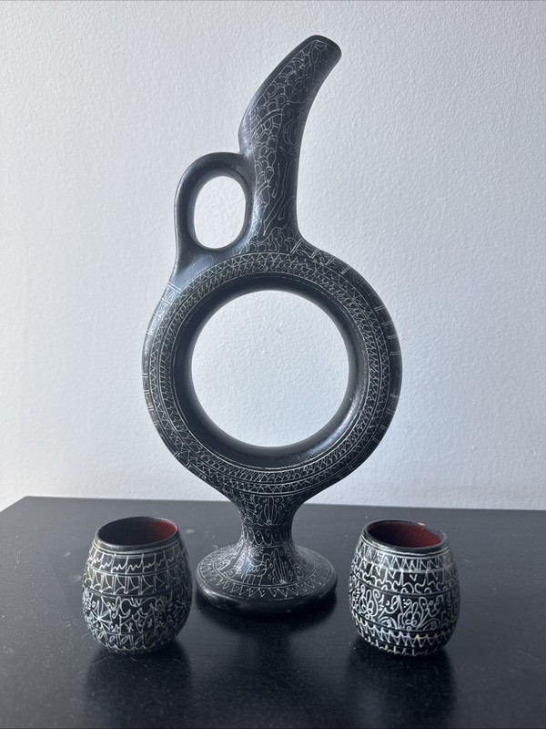 Original Handmade Cappadocia Wine Pour Cup Set Decanter