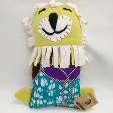Mkango the Lion Handmade Cotton Stuffed Animal Plush Toy Africa Fair Trade NEW