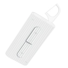 White Dental Floss Portable Case, Storage 10 Picks 3 Foot Pack of 1 ,