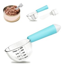 Dog-Cat Food Scoop 1 Cup, Pet Food Measuring Cup with Long Handle, Food-Grade...