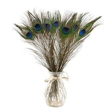 10x Pfauenfedern 40–50 cm für Deko Basteln Hochzeit Kleidung DE.