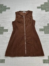 Reformation Dress Womens 10 Brown Cotton Corduroy Bodycon