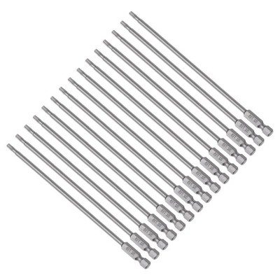 15pcs T15 Screwdriver Bits for REPLACING PARTS 6'' Long 1/4 Inch Hex Shank