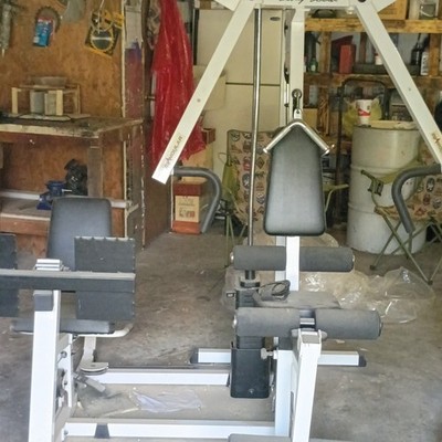 Body-Solid Adjustable Home Gym Leg Extension Lat Pull Down Steel White/Black