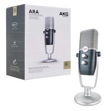 AKG ARA C22-USB Microfono Microfono a Condensatore Doppia Modalità per Registrazione/Podcast/Giocatore