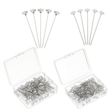 800pcs Bouquet Pins 1.5 2 Inch Corsage Pins Straight Head, Clear