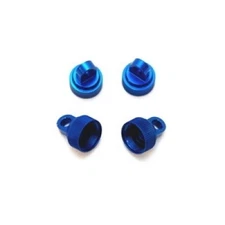 SPTST3767B ALUMINUM SHOCK CAPS FOR TRAXXAS 2WD: BLUE (4)