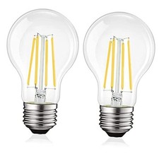 Vintage A19 LED Light Bulbs 100 Watt 2 Count Pack of 1 4000k Cool White 