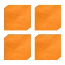 300pcs Candy Foil Wrappers 4"x4" Chocolate Bar Wrappers Orange Glossy Finish