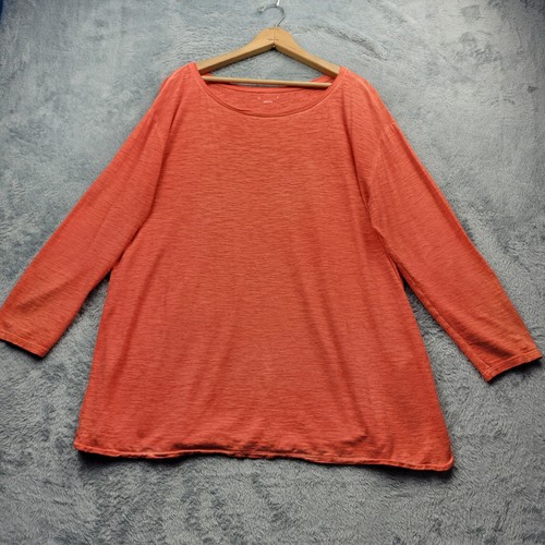 Eileen Fisher Damen Shirt Größe L Hanf Bio Baumwolle SIEHE MASSE
