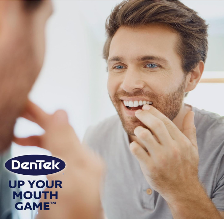 DenTek Complete Clean Easy Reach Floss Picks, No Break & No Shred Floss, 75 Coun