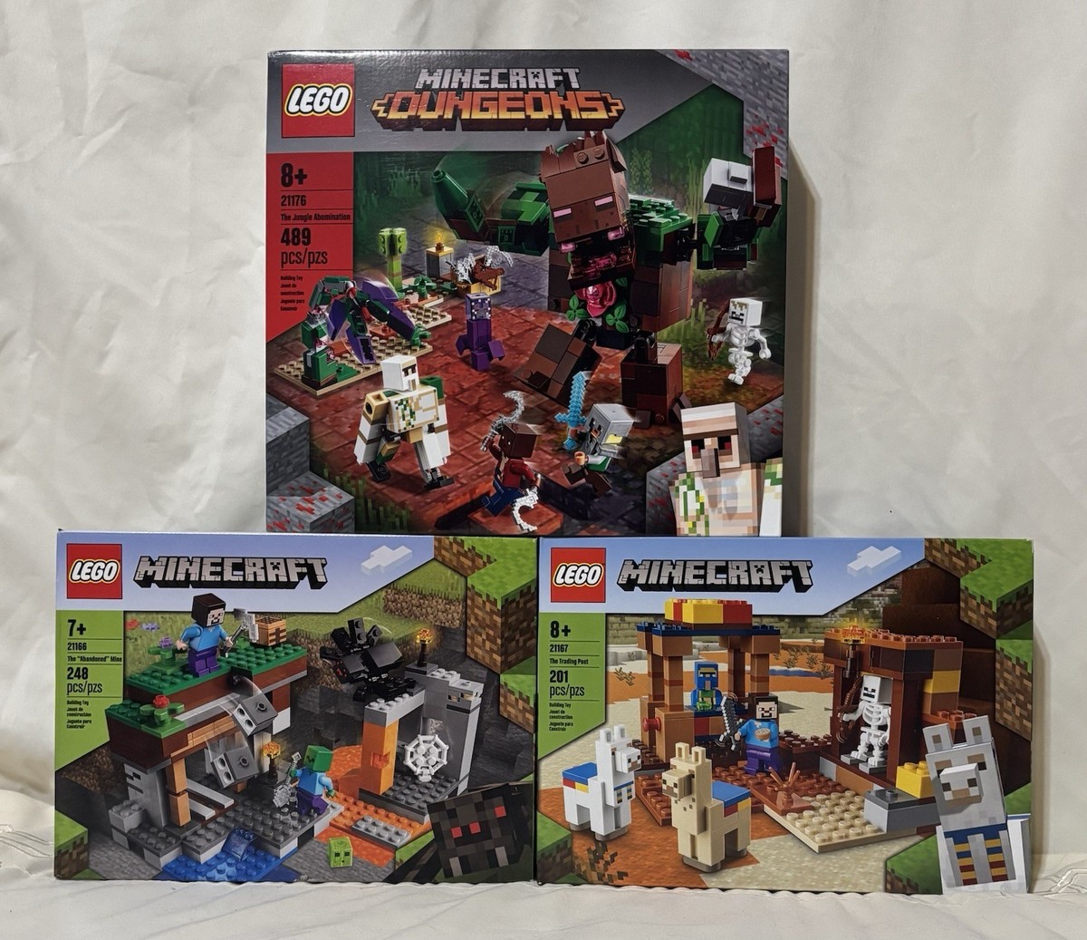 LEGO Minecraft: Jungle Abomination 21176 Abandoned Mine 21166