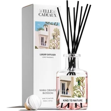 Reed Diffuser Set, Orange Blossom Oil 6.7 fl oz Scented Diffuser with Sticks ...