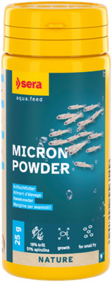 sera Micron Powder 50ml Aufzuchtfutter mit Spirulina-Algen Staubfutter Plankton