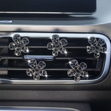 5 Pcs Car Vent Clip,Bling Flower Air Fresheners Vent Clips,Car Diffuser Rhine...