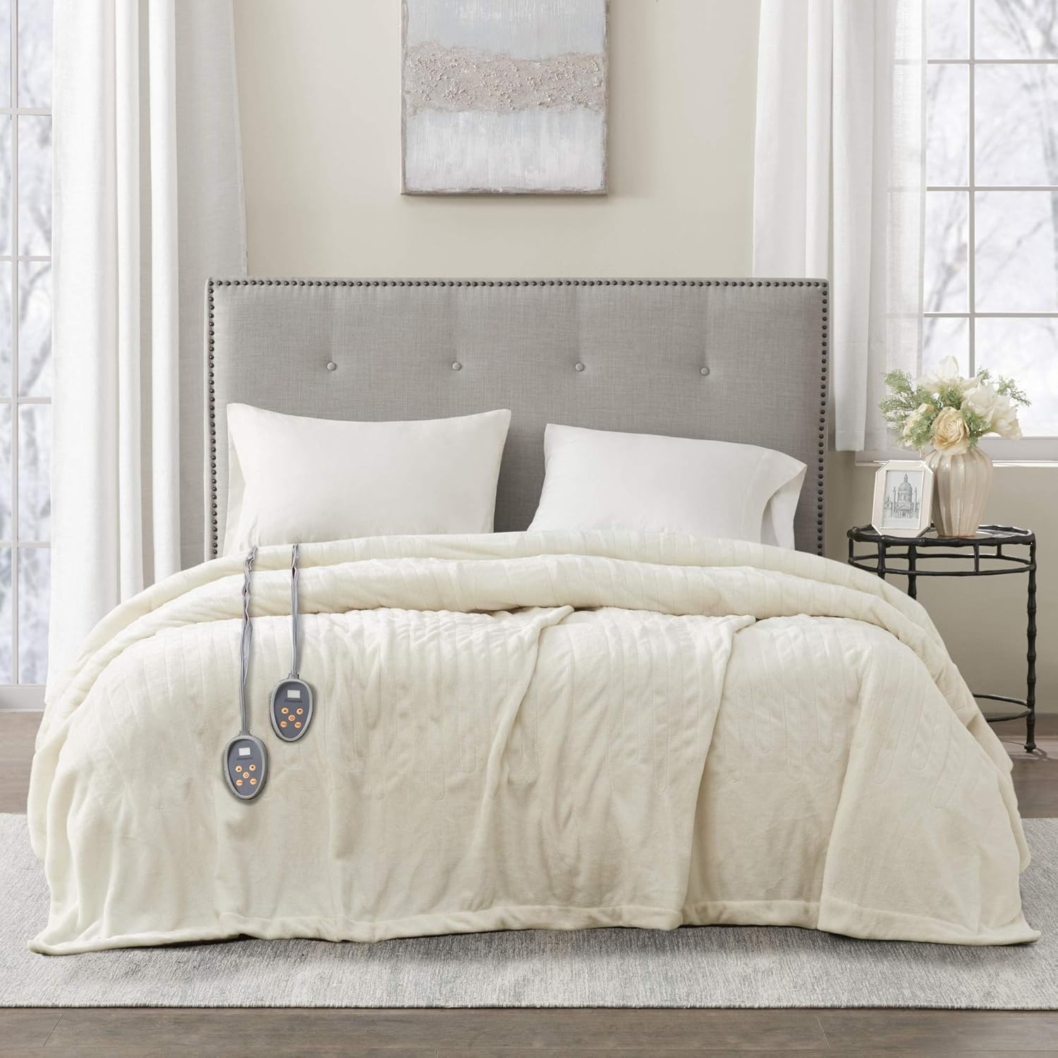 Beautyrest Plush Electric Heated Blanket 20 Heat Level Queen