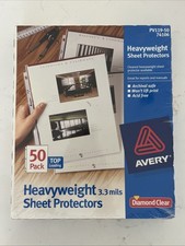 Avery Diamond Clear Heavyweight Sheet Protectors Acid-Free 50 Protectors 74106