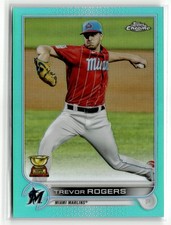 Trevor Rogers 2022 Topps Chrome #15 Aqua Refractor #/199
