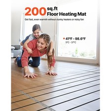 200 Sqft Underfloor Heating Cable Kit 240v Electric Radiant Heated Floor System 200 Sqft Underfloor Heating Cable Kit 240v Electric Radiant Heated Floor System