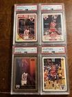 1989 - 1991 Michael Jordan 4-Card PSA 8 Lot NM-MT Fleer Skybox Bulls GOAT 🔥