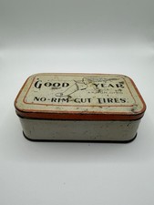 Goodyear No-Rim-Cut Tires Advertising Tin Box...
