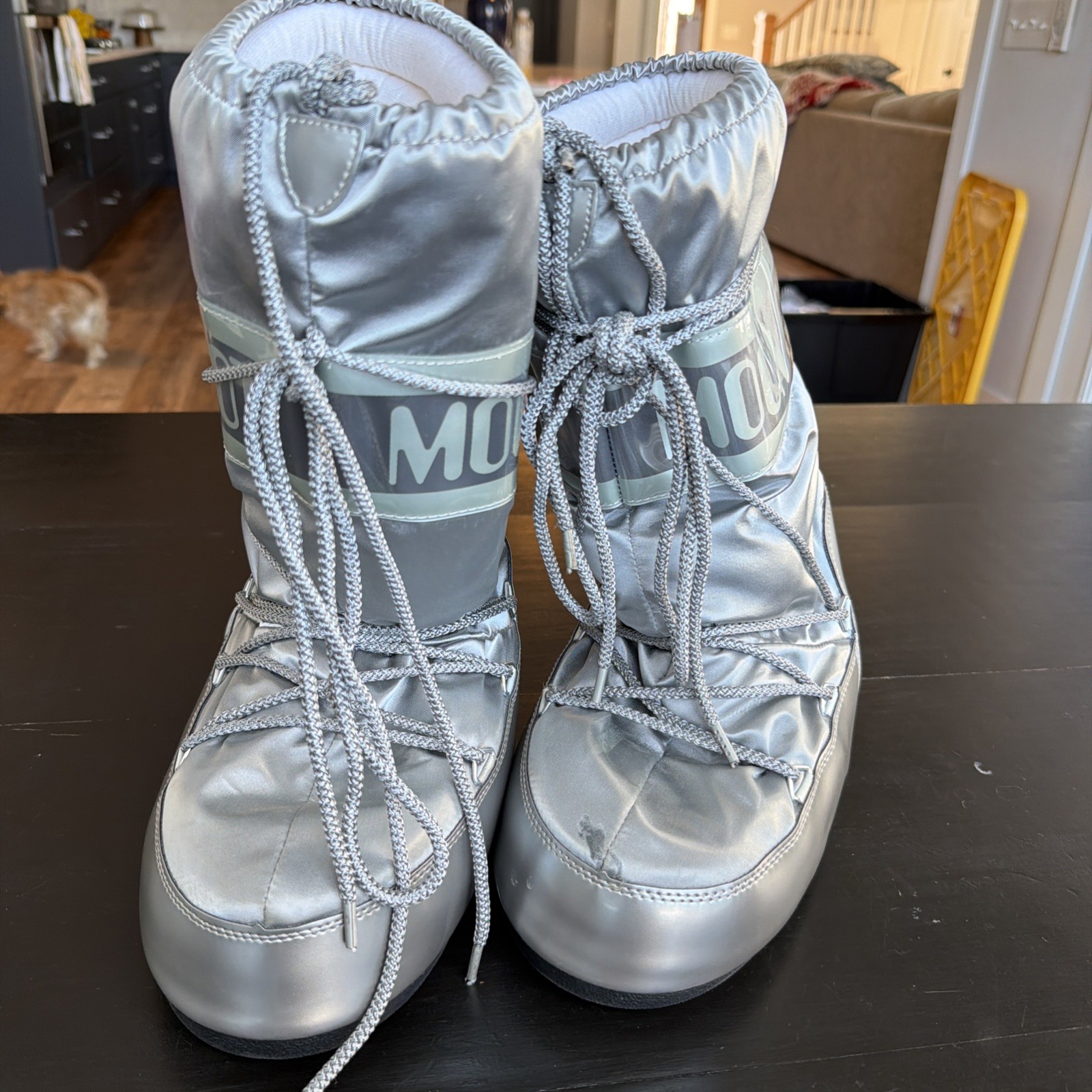 Moon Boot Silver Solid Snow Boot Boot Women's Siz… - image 5