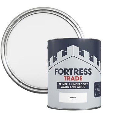 Fortress Trade Weiß Matt Innen Außen Mehrflächen Grundierung Unterlack 2,5KG