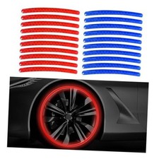 Yourkar 20 PCS Car Wheel Reflective Stickers, Anti-Scratch Night Blue red