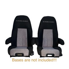 Freightliner Cascadia Black Cloth Sears Atlas Ii Series Air Ride Bucket Seats Freightliner Cascadia Black Cloth Sears Atlas Ii Series Air Ride Bucket Seats