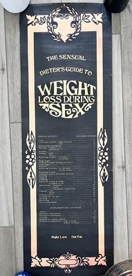 Vintage 1960's or 70's Sensual Dieters Weight loss During Sex Poster Retro