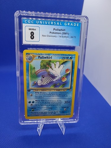 Poliwhirl (1st Edition) graded CGC 8 for sale on eBay