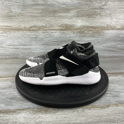 Nike Womens Free RN Motion FK 2018 942841-001 Black & White Running Shoes Size 6
