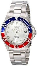 Invicta Pro Diver Automatic Silver Dial Stainless Steel Pepsi Bezel Men's Watch