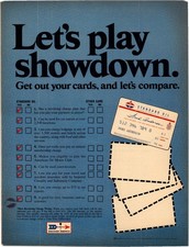 Standard Oil Amoco 1968 Vintage Magazine Ad Credit Card Checklist Blue AD039