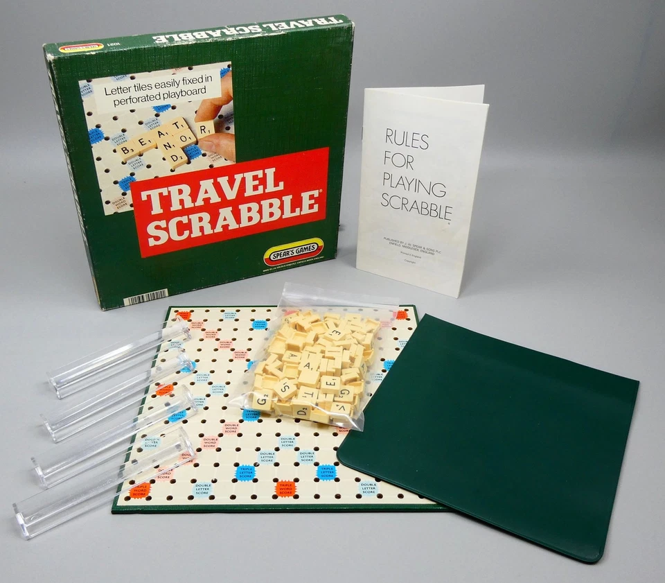 Spear's Games Travel Scrabble Board Game 1980s - (8+) - Complete - VGC - Image 2 of 4