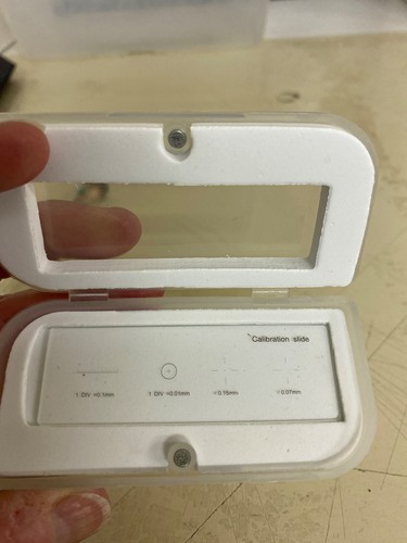 Microscope Stage Micrometer Calibration Slide 0.01mm with 4 Scales