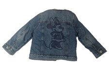 Disney Minnie Mouse Embroidered Girls Denim Sherpa Jacket Sz 4 Toddler Baby Gap