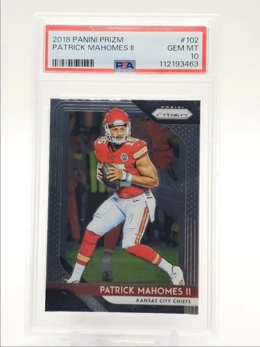 PATRICK MAHOMES II 2018 PANINI PRIZM FOOTBALL CHIEFS PSA 10 Q0004